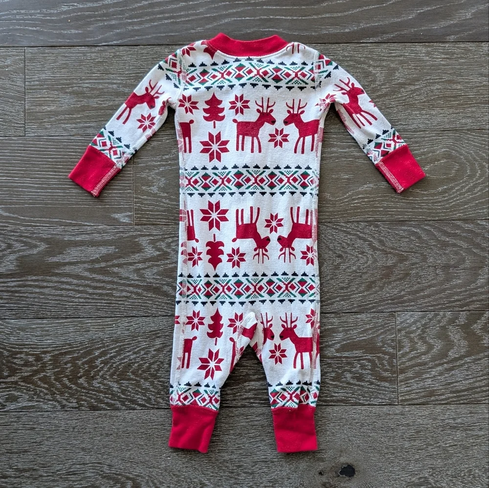 Hanna Andersson Baby Zip Sleeper In Dear Deer Size 3-6 Months